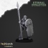 Ancient Skeletons with Spears x7 + command - Highlands Miniatures