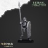 Ancient Skeletons with Spears x7 + command - Highlands Miniatures