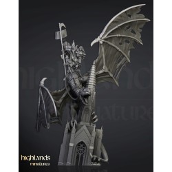 Ezekiel, Lord Necromancer on Flying Monster - Bigusson-Highlands Miniatures