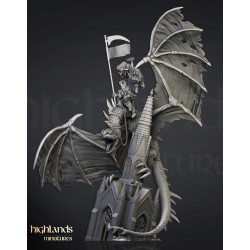 Ezekiel, Lord Necromancer on Flying Monster - Bigusson-Highlands Miniatures
