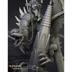 Ezekiel, Lord Necromancer on Flying Monster - Bigusson-Highlands Miniatures
