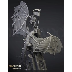 Ezekiel, Lord Necromancer on Flying Monster - Bigusson-Highlands Miniatures