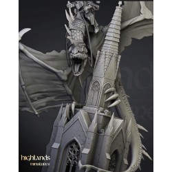 Ezekiel, Lord Necromancer on Flying Monster - Bigusson-Highlands Miniatures