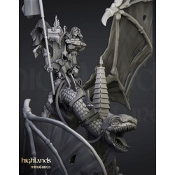 Ezekiel, Lord Necromancer on Flying Monster - Bigusson-Highlands Miniatures