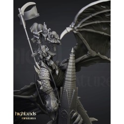 Ezekiel, Lord Necromancer on Flying Monster - Bigusson-Highlands Miniatures