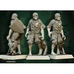 Zombie Warriors x 5 - Bigusson - Druk 3d - Highlands Miniatures