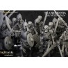 Skeleton Warriors with Swords Unit x7 + cmd - Bigusson-Highlands Miniatures