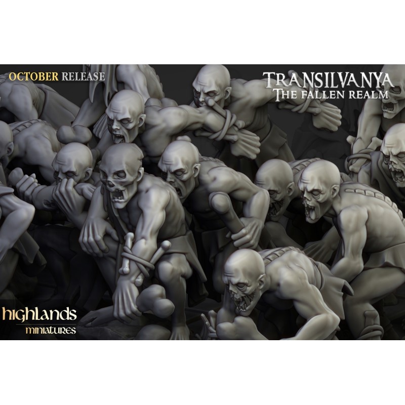 Ghouls Unit x10 - Bigusson - Druk 3d - Highlands Miniatures