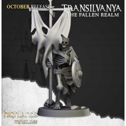 Skeleton Warriors with Swords Unit x7 + cmd - Bigusson-Highlands Miniatures