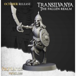 Skeleton Warriors with Swords Unit x7 + cmd - Bigusson-Highlands Miniatures