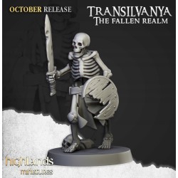 Skeleton Warriors with Swords Unit x7 + cmd - Bigusson-Highlands Miniatures