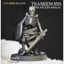 Skeleton Warriors with Swords Unit x7 + cmd - Bigusson-Highlands Miniatures