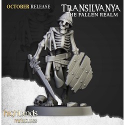 Skeleton Warriors with Swords Unit x7 + cmd - Bigusson-Highlands Miniatures