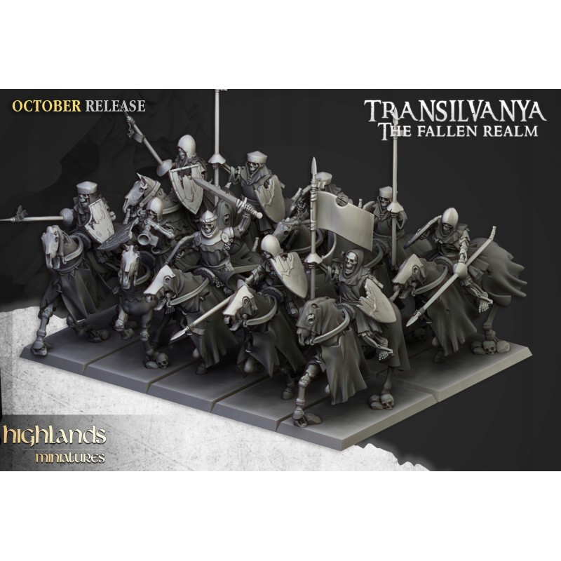Mounted Skeletons x7 + command - Bigusson - Druk 3d - Highlands Miniatures Mounted Skeletons x7 + command - Bigusson - Druk 3d - Highlands Miniatures
