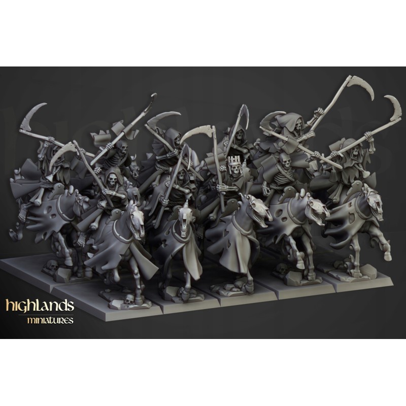 Spectral Cavalry Unit x5 - Bigusson - Druk 3d - Highlands Miniatures