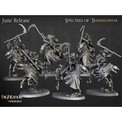 Spectral Cavalry Unit x5 - Bigusson - Druk 3d - Highlands Miniatures