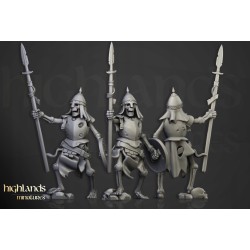 Skeleton Warriors Unit x7 + command - Bigusson - Highlands Miniatures