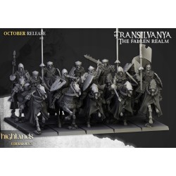 Mounted Skeletons x7 + command - Bigusson - Druk 3d - Highlands Miniatures
