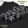 Cave Orcs with hand weapons x7 +cmd - Bigusson - Highlands Miniatures