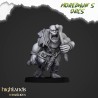 Cave Orcs with hand weapons x7 +cmd - Bigusson - Highlands Miniatures