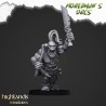 Cave Orcs with hand weapons x7 +cmd - Bigusson - Highlands Miniatures