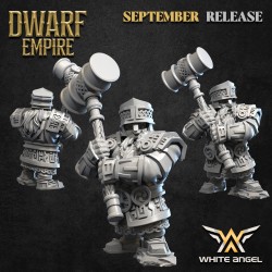 IRONHAMMER - DWARF EMPIRE x 7 + grupa dowodzenia - Bigusson - Druk 3D