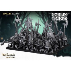 Swamp Goblin with Pikes x7 +cmd - Bigusson - Druk 3d - Highlands Miniatures