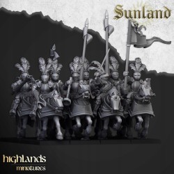 Sunland Cavalry x 2 + 3 grupa dowodzenia - druk 3d - Highlands Miniatures