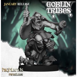 Swamp Goblin with Pikes x7 +cmd - Bigusson - Druk 3d - Highlands Miniatures