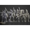 Sunland Knights on Foot x7 + command - Bigusson - Highlands Miniatures
