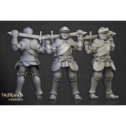 Sunland Knights on Foot x7 + command - Bigusson - Highlands Miniatures