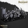 Sunland Troops with swords x7 + command - Bigusson - Highlands Miniatures