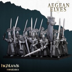 Swords of Messara x7 + command group - Bigusson - Highlands Miniatures