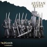 Swords of Messara x7 + command group - Bigusson - Highlands Miniatures