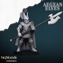 Mycenaean Guard x7 + command group - Bigusson - Highlands Miniatures