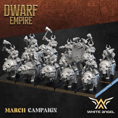 Heavy Dwarf Bear x 7 + cmd - Bigusson - Druk 3D - White Angels