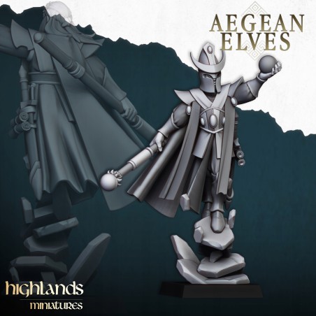 Aegean Elf Mage - Bigusson - Highlands Miniatures