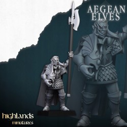 Mycenaean Guard x7 + command group - Bigusson - Highlands Miniatures