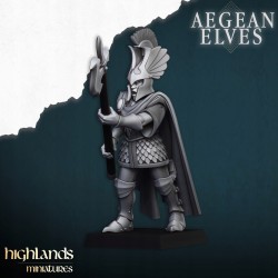 Mycenaean Guard x7 + command group - Bigusson - Highlands Miniatures