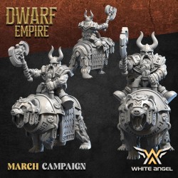 Heavy Dwarf Bear x 7 + cmd - Bigusson - Druk 3D - White Angels