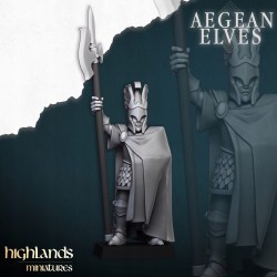 Mycenaean Guard x7 + command group - Bigusson - Highlands Miniatures