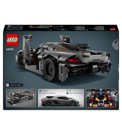 Klocki LEGO Technic 42173 Koenigsegg Jesko Absolut szary 801 elementów +10