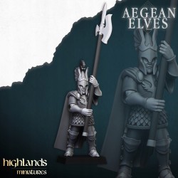 Mycenaean Guard x7 + command group - Bigusson - Highlands Miniatures