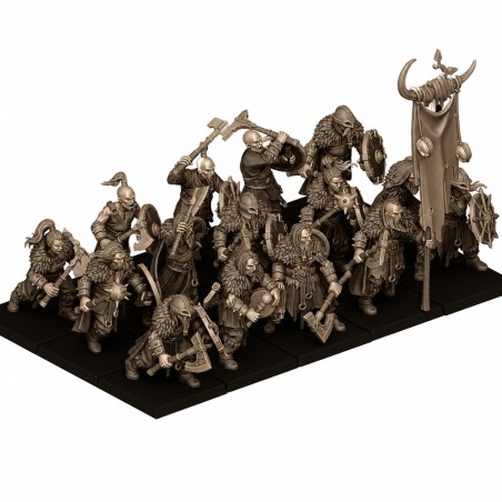 Norse Raiders with hand weapons and shields x10