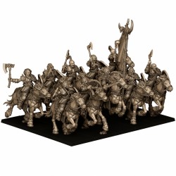 Mounted Norse Raiders with hand weapons and shields x5