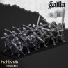 Gallia Archers x 7 + cmd - druk 3d - Bigusson - Highlands Miniatures