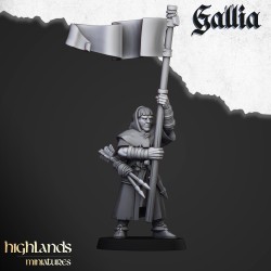 Gallia Archers x 7 + cmd - druk 3d - Bigusson - Highlands Miniatures