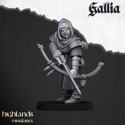 Gallia Archers x 7 + cmd - druk 3d - Bigusson - Highlands Miniatures