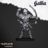 Gallia Archers x 7 + cmd - druk 3d - Bigusson - Highlands Miniatures