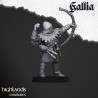 Gallia Archers x 7 + cmd - druk 3d - Bigusson - Highlands Miniatures